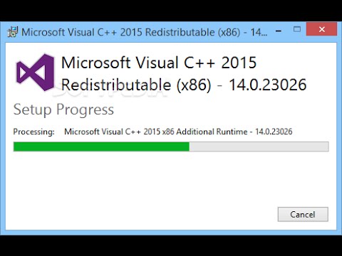 Install all visual c++ redistributable